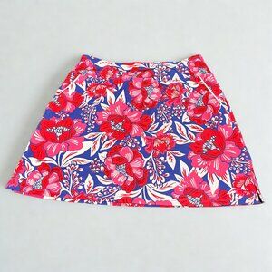 Sigrid Olsen Red Floral Tennis Skirt w/ Shorts – Small